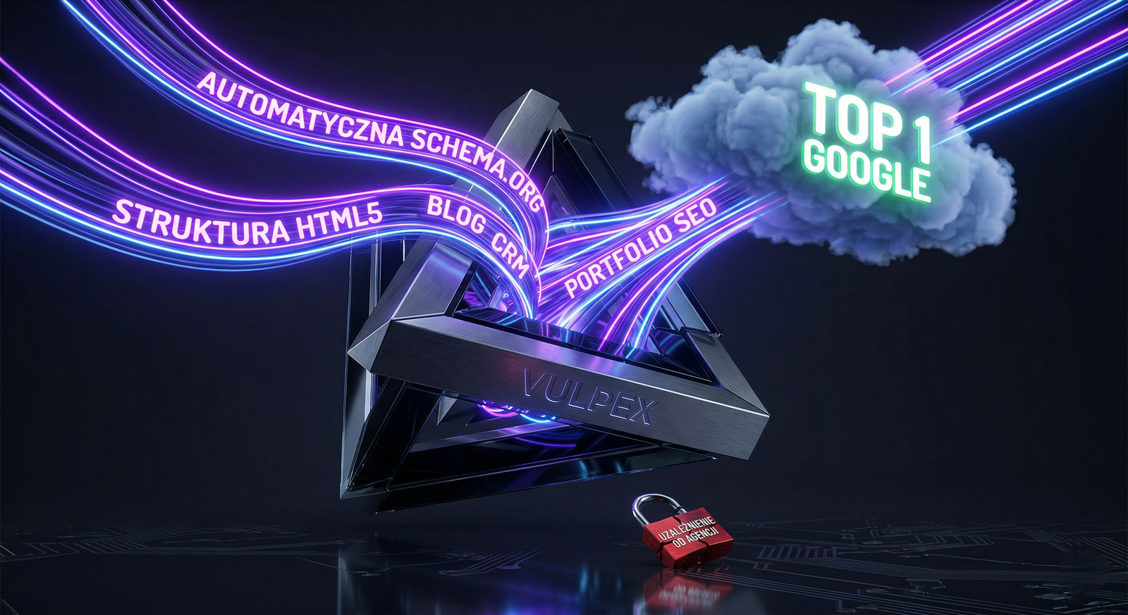 Porównanie kosztów tradycyjnej agencji SEO z modelem VULPEX System — strona internetowa z wbudowanymi narzędziami do samodzielnego pozycjonowania