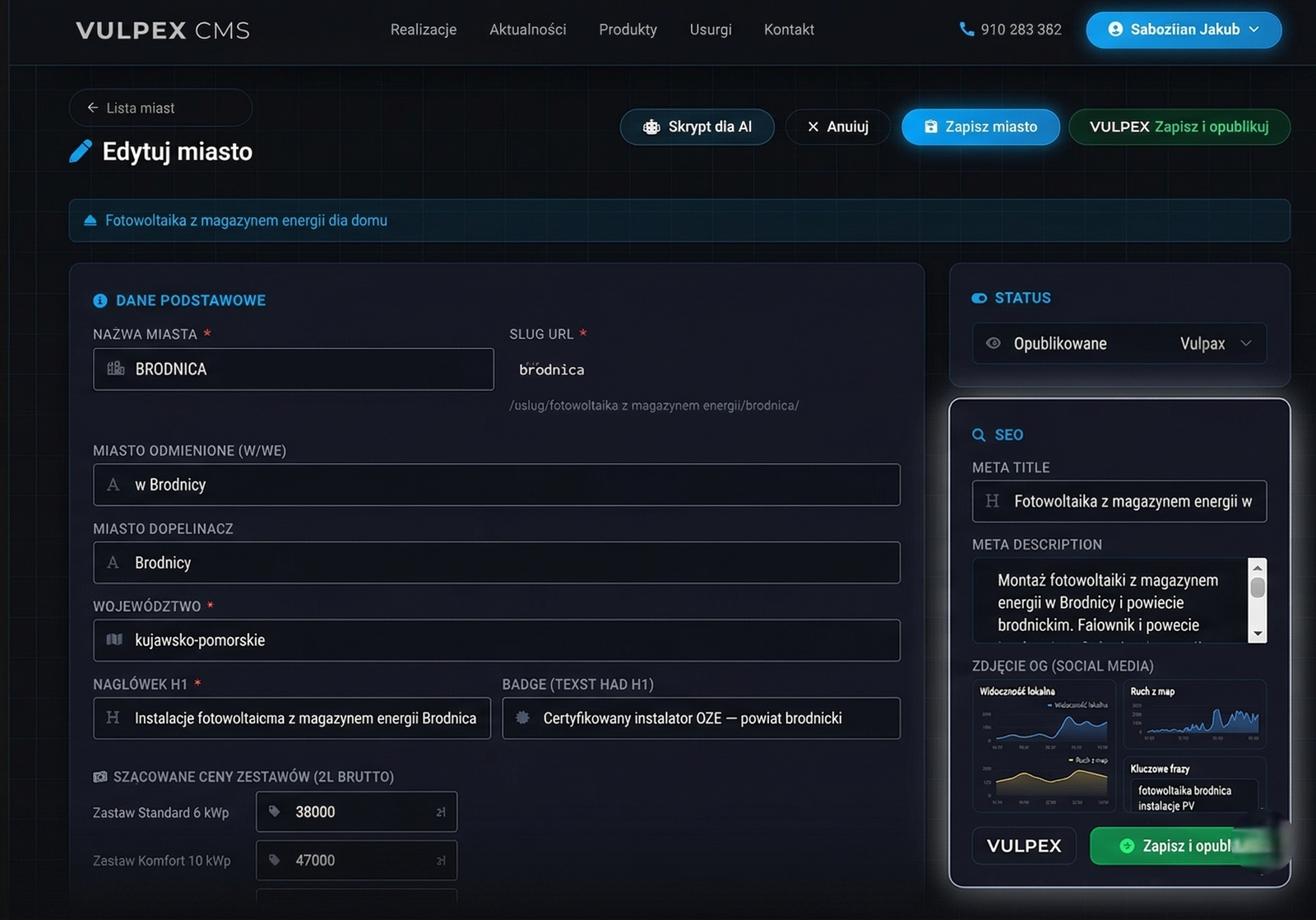 Panel CMS z modułem Local SEO — samodzielne pozycjonowanie strony internetowej bez agencji